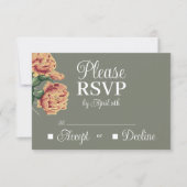 Elegante Woestijnbloeiende Cactus RSVP Kaartje (Voorkant)