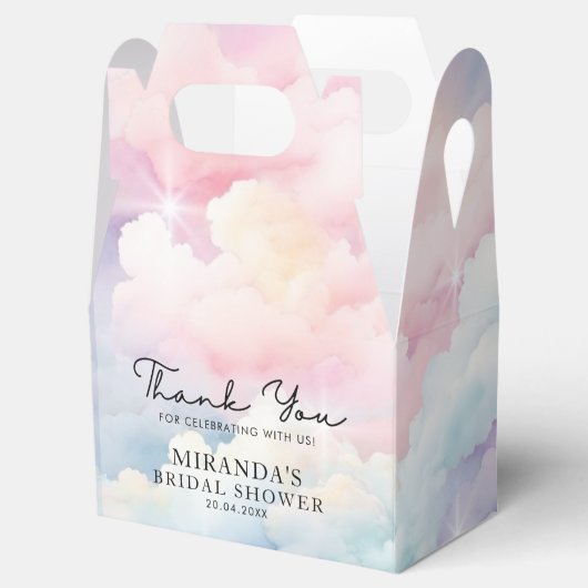 Elegante Wolken Lucht Bruidsfeest Bedankdoosjes (Geopend)