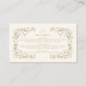 Elegante Woodland Fern bruiloft Informatiekaartje (Voorkant)