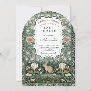 Elegante Woodland Konijn Baby Shower Kaart