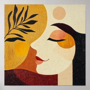 Elegante woonkamer decor abstractie muurkunst Pos Poster