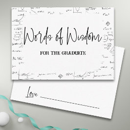 Elegante woorden van wijsheid Wiskunde Afstuderen  Informatiekaartje