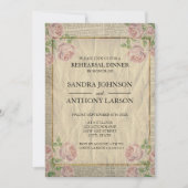 Elegante woordenboekdruk en Rozen repetitie Kaart (Voorkant)