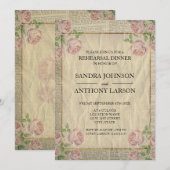 Elegante woordenboekdruk en Rozen repetitie Kaart (Voorkant / Achterkant)