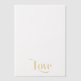 Elegante Word Love bewerkbare kleur Vellum Uitnodigingen