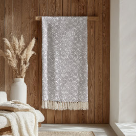 Elegante Worpdeken Pastelgrijs Witte Stijl Fleece Deken