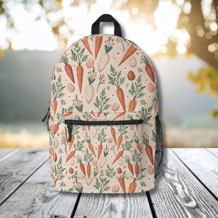 Elegante wortelen met bloesems en kleine eitjes bedrukte rugzak