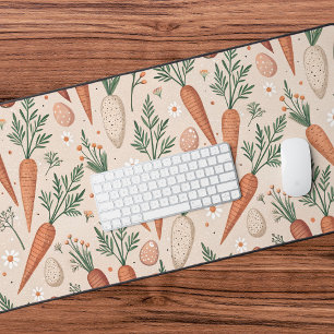Elegante wortelen met bloesems en kleine eitjes bureaumat