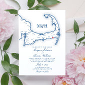 Elegante Wychmere Beach Club Cape Cod bruiloft Kaart