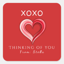 Elegante XOXO Valentijnsticker • Liefdestag