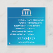 Elegante y bellísima tarjeta de presentación. contactkaartje (Achterkant)