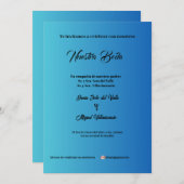 Elegante y Moderna Invitation Kaart (Voorkant / Achterkant)