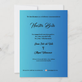 Elegante y Moderna Invitation Kaart