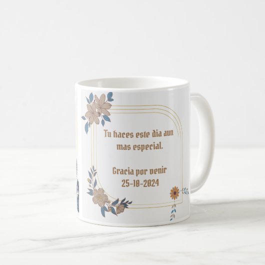 Elegante y Personalizada para Celebrar su boda Koffiemok (Voorkant rechts)