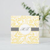 Elegante Yellow Rose Design verjaardagsuitnodiging Kaart (Staand voorkant)