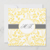 Elegante Yellow Rose Design verjaardagsuitnodiging Kaart (Voorkant)