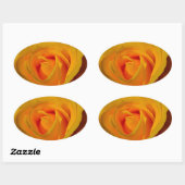Elegante Yellow Rose foto Ovale Sticker (Vel)