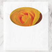 Elegante Yellow Rose foto Ovale Sticker (Tas)