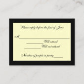 Elegante Yellow Tulip RSVP Wedding Kaart (Achterkant)