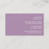 Elegante Yoga Instructeur Kaart | Mandala Design Visitekaartje (Achterkant)