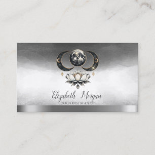 Elegante Yoga-instructeur Lotusmaan Zilver Visitekaartje