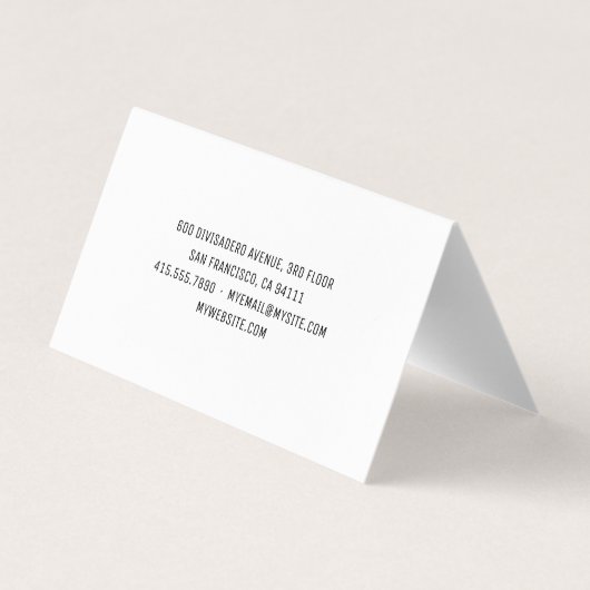 Elegante yoga instructeur | minimale bloei visitekaartje (Achterkant)