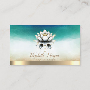 Elegante Yoga Instructeur Stijlvolle Lotus Visitekaartje