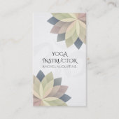 Elegante Yoga Kleurrijke Lotus Om Symbool Mandala Visitekaartje (Voorkant)