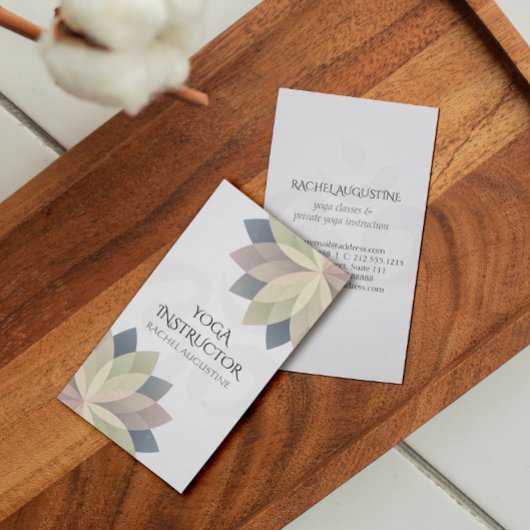 Elegante Yoga Kleurrijke Lotus Om Symbool Mandala Visitekaartje