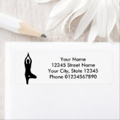 Elegante yoga pose aangepaste retour adreslabels etiket (Insitu)