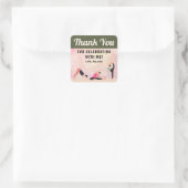 Elegante Yoga Studio Bedankt Sticker (Tas)