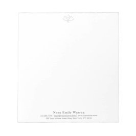 Elegante yogaleraar Grijze Lotus Bloem  Notitieblok