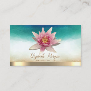 Elegante yogaleraar Waterverf Lotus Visitekaartje