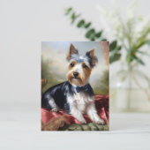 Elegante Yorkshire Terrier Beauty Briefkaart (Staand voorkant)