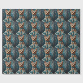 Elegante Yorkshire Terrier-hond Vakantie Cadeau St Cadeaupapier (Vlak)