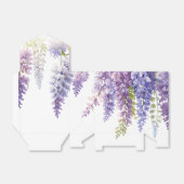 Elegante zacht paarse blauwe waterverf wisteria bedankdoosjes (Uitgevouwen)