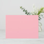 Elegante Zacht Roze Blank Invitation Kaart (Staand voorkant)