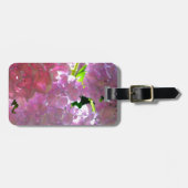 Elegante zacht roze bloemblaadjes roze hortensia's bagagelabel (Voorkant horizontaal)