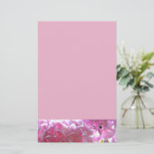Elegante zacht roze bloemblaadjes roze hortensia's briefpapier (Staand voorkant)
