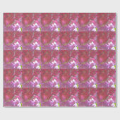 Elegante zacht roze bloemblaadjes roze hortensia's cadeaupapier (Vlak)