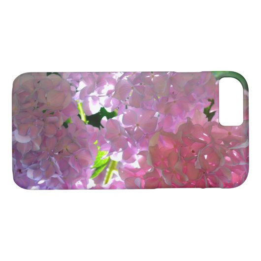 Elegante zacht roze bloemblaadjes roze hortensia's Case-Mate iPhone case (Achterkant (Horizontaal))