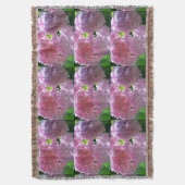 Elegante zacht roze bloemblaadjes roze hortensia's deken (Voorkant Verticaal)