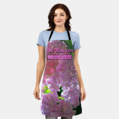 Elegante zacht roze bloemblaadjes roze hortensia's schort (Gedragen)