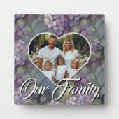 Elegante zacht stoffige paarse waterverf bloemenfo fotoplaat (Voorkant)