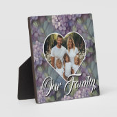 Elegante zacht stoffige paarse waterverf bloemenfo fotoplaat (Voorkant)