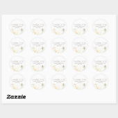 Elegante zachte aardse Herfst tinten bloemen dank  Ronde Sticker (Vel)