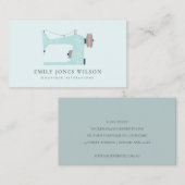 ELEGANTE ZACHTE AQUA BLUE PINK SEWWING MACHINE TAI VISITEKAARTJE (Voorkant / Achterkant)