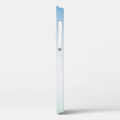Elegante zachte blauwe en witte ombre Case-Mate iPhone case (Achterkant / Links)