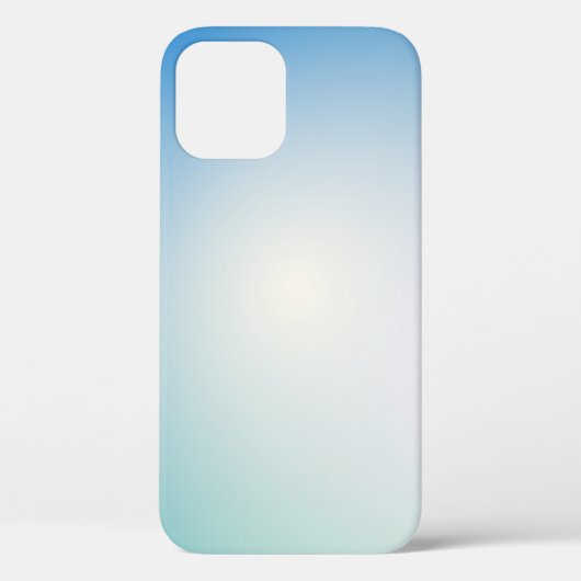 Elegante zachte blauwe en witte ombre Case-Mate iPhone case (Achterkant)