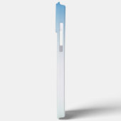 Elegante zachte blauwe en witte ombre Case-Mate iPhone case (Achterkant / Links)